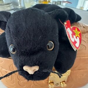Ty Plush Velvet Style 4064 Black Panther Toy 12-16-1995 Date of Birth